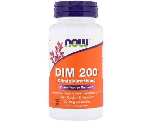 Дииндолилметан, DIM-200, Now Foods, 90 вегетарианских капсул