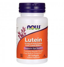 Лютеин, Lutein, Now Foods, 10 мг, 60  капсул