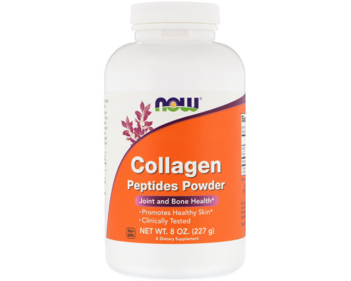 Пептиды коллагена, Collagen Peptides, Now Foods, порошок, 227 г