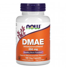 DMAE (Диметиламиноэтанол), Now Foods,  250 мг, 100 вегетарианских капсул