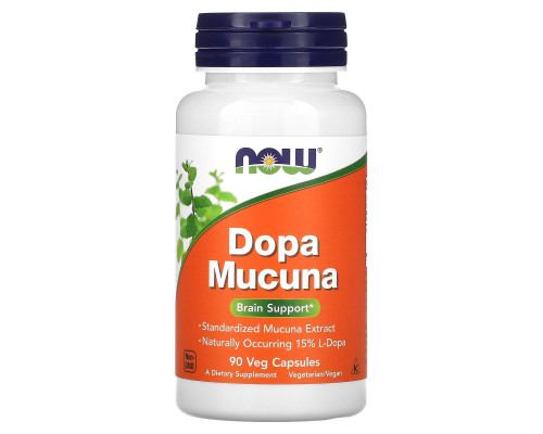 Мукуна жгучая (Капикачху), Dopa Mucuna, NOW Foods, 90 вегетарианских капсул