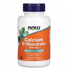 Кальций D-глюкарат, Calcium D-Glucarate, Now Foods, 500 мг, 90 вегетарианских капсул
