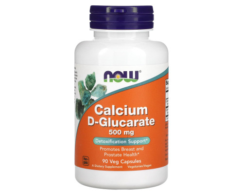 Кальций D-глюкарат, Calcium D-Glucarate, Now Foods, 500 мг, 90 вегетарианских капсул
