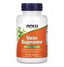 Поддержка для вен, Vein Supreme, Now Foods, 90 вегетарианских капсул