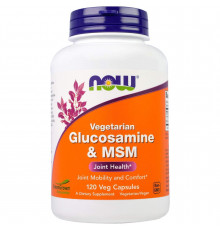 Глюкозамин и МСМ, Glucosamine & MSM, Now Foods, 120 вегетарианских капсул