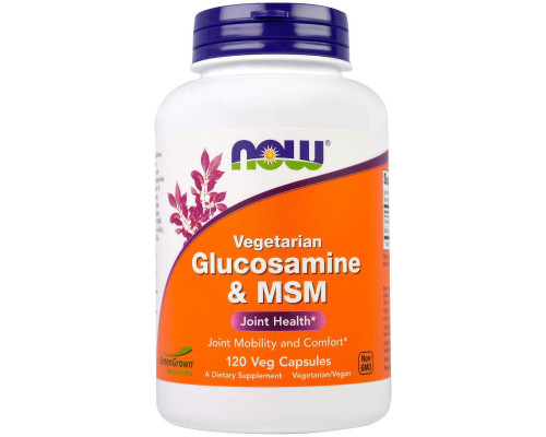 Глюкозамин и МСМ, Glucosamine & MSM, Now Foods, 120 вегетарианских капсул