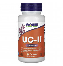 Коллаген 2 типа, UC-II, Type II Collagen, Now Foods, для здоровья суставов, неденатурированный, 120 вегетарианских капсул