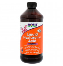Гиалуроновая кислота жидкая, Hyaluronic Acid, Now Foods, ягодный вкус, 100 мг, 473 мл.