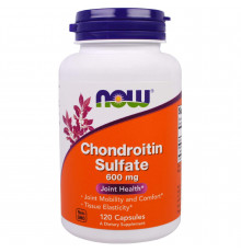 Хондроитин сульфат, Chondroitin Sulfate, NOW Foods, 600 мг, 120 капсул