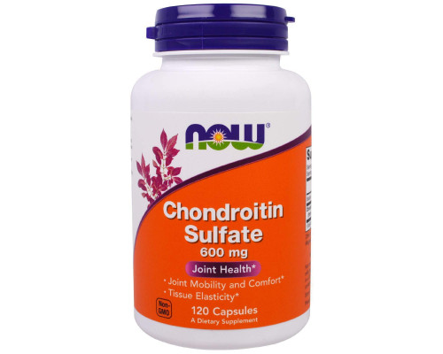 Хондроитин сульфат, Chondroitin Sulfate, NOW Foods, 600 мг, 120 капсул