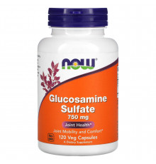 Глюкозамин сульфат, Glucosamine Sulfate, NOW Foods, 750 мг, 120 растительных капсул