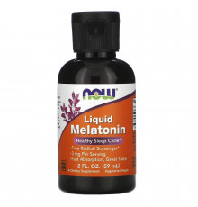 Мелатонин, Melatonin, Now Foods, 3 мг, жидкий, 59 мл