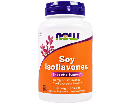 Соевые изофлавоны, Soy Isoflavones, Now Foods, 120 вегетарианских капсул
