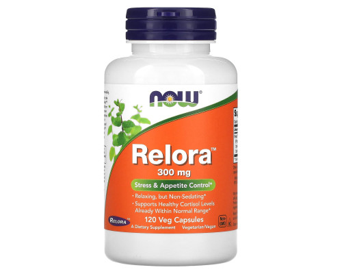 Снижение кортизола, Relora, Now Foods, 300 мг, 120 вегетарианских капсул