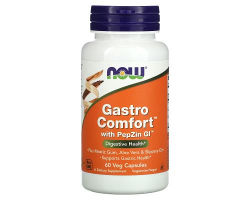 Поддержка здоровья желудка, Gastro Comfort, Now Foods, с PepZin GI, 60 вегетарианских капсул