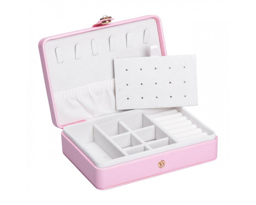 Скринька для прикрас з еко шкіри 16×11×4.7 см органайзер для ювелірних виробів HP-5-30P