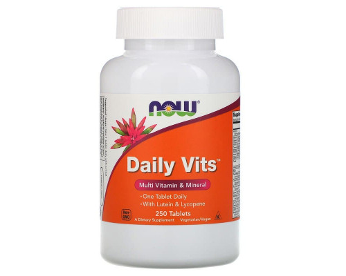 Мультивитамины и минералы, Daily Vits, Now Foods, 250 таблеток