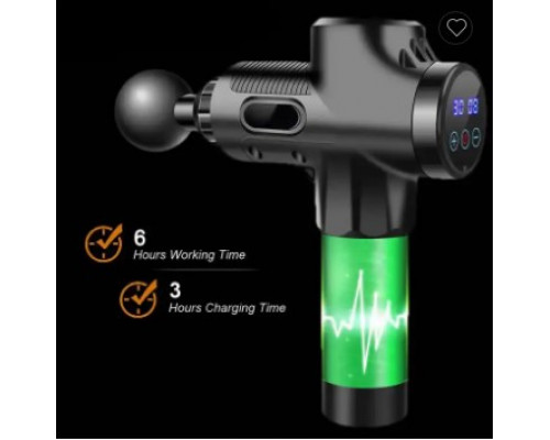 Перкусійний ударний масажер для тіла MASSAGE GUN MAX 30 - масажний пістолет