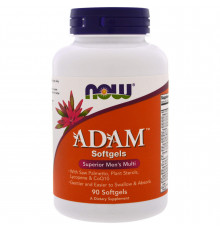 Мультивитамины для мужчин, Adam, Men's Multi, Now Foods, комплекс Адам, 90 гелевых капсул