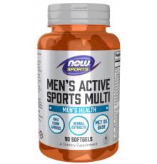 Мультивитамины для мужчин, Men's Active Sports Multi, Now Foods, Sports, 90 гелевых капсул