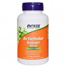 Артишок, Artichoke, NOW Foods, экстракт, 450 мг, 90 вегетарианских капсул