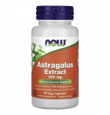 Экстракт Астрагала, Astragalus, NOW Foods, 500 мг, 90 вегетарианских капсул