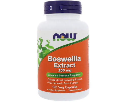 Босвелия, Boswellia, Now Foods, экстракт, 250 мг, 120 растительных капсул