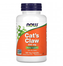 Кошачий коготь, Cat's Claw, NOW Foods, 500 мг, 100 вегетарианских капсул