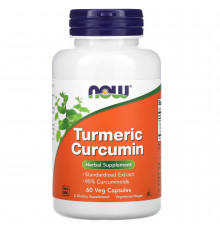 Куркумин, Turmeric Curcumin, Now Foods, 60 вегетарианских капсул