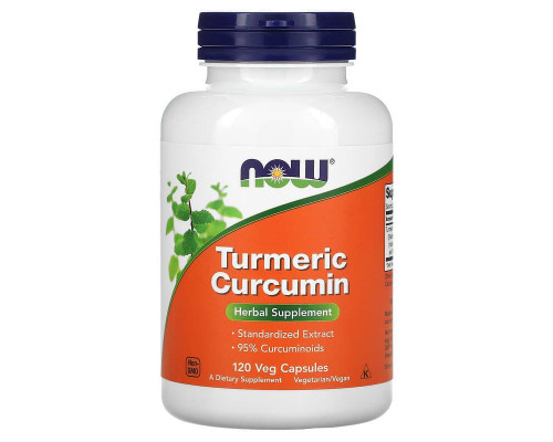Куркумин, Turmeric Curcumin, NOW Foods, 120 вегетарианских капсул