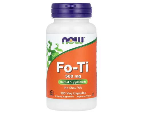 Горец многоцветковый, Fo-Ti, NOW Foods, 560 мг, 100 вегетарианских капсул