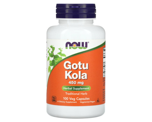 Готу кола (Gotu Kola), Now Foods, 450 мг, 100 вегетарианских капсул