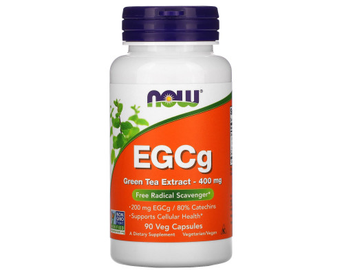 Зеленый чай EGCg (Green Tea), экстракт, Now Foods, 400 мг, 90 капсул