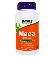 Мака (Maca), Now Foods, 500 мг, 100 вегетарианских капсул