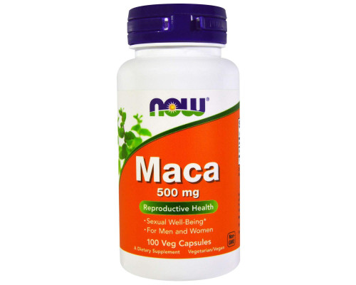 Мака (Maca), Now Foods, 500 мг, 100 вегетарианских капсул