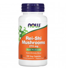 Грибы рейши, Rei-Shi Mushrooms, Now Foods, 270 мг, 100 вегетарианских капсул