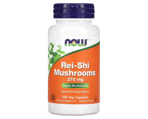 Грибы рейши, Rei-Shi Mushrooms, Now Foods, 270 мг, 100 вегетарианских капсул