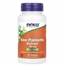 Со Пальметто, Saw Palmetto, Now Foods, экстракт, 160 мг, 120 капсул