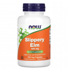 Скользкий вяз (Slippery Elm), Now Foods, 400 мг, 100 вегетарианских капсул