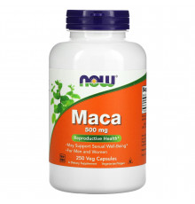 Мака (Maca), Now Foods, 500 мг, 250 вегетарианских капсул