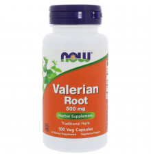 Корень Валерианы, Valerian Root, Now Foods, 500 мг, 100 вегетарианских капсул