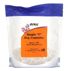 Пустые капсулы "0", Single "0" Veg Capsules, Now Foods, 1000 пустых вегетарианских капсул