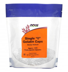 Пустые капсулы "0", Single "0" Gelatin Caps, Now Foods, 1000 пустых желатиновых капсул (96 г)