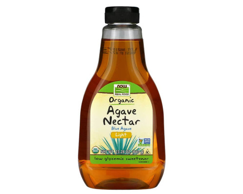 Нектар Агавы, Real Food, Agave Nectar, Now Foods, органический, светлый, 660 г