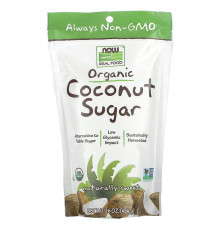 Кокосовый сахар, Coconut Sugar, NOW Foods, Real Food, органик, 454 гр