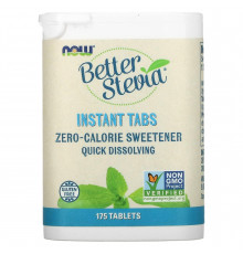 Стевия, Better Stevia, Now Foods, быстрорастворимые таблетки, 175 таблеток