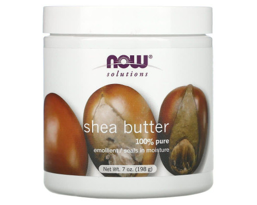 Масло ши, Shea Butter, Now Foods, Solutions, 198 г