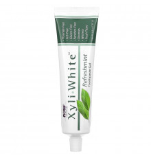 Зубная паста-гель с мятой, Toothpaste Gel, Now Foods, Solutions, без фтора, 181 г