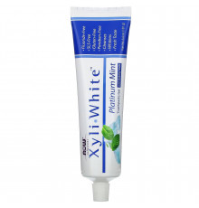 Зубная паста-гель с мятой и пищевой содой, Toothpaste Gel, Now Foods, Solutions, без фтора, 181 г