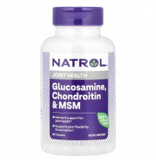 Глюкозамин хондроитин МСМ, Glucosamine Chondroitin MSM, Natrol, 90 таблеток